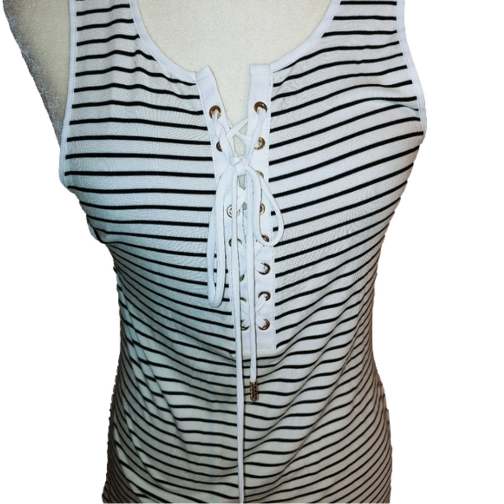 WHBM Lace Up Tank Top S